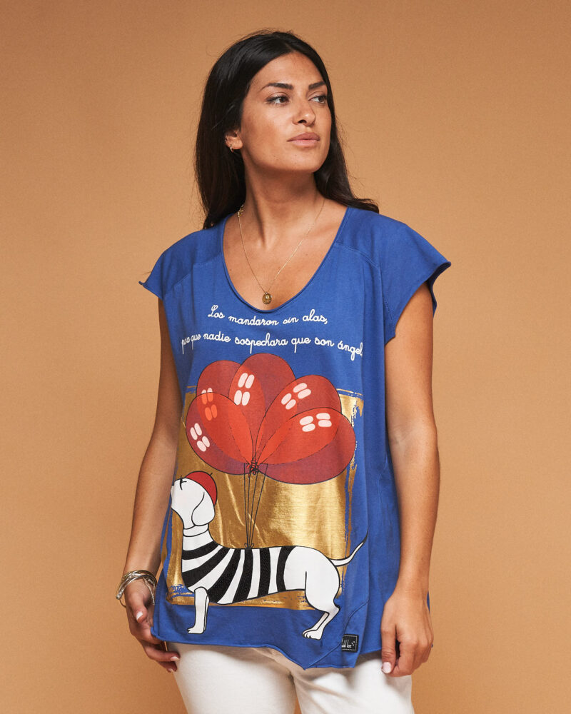 Camiseta Anabel Lee Teckel Terracota Moda