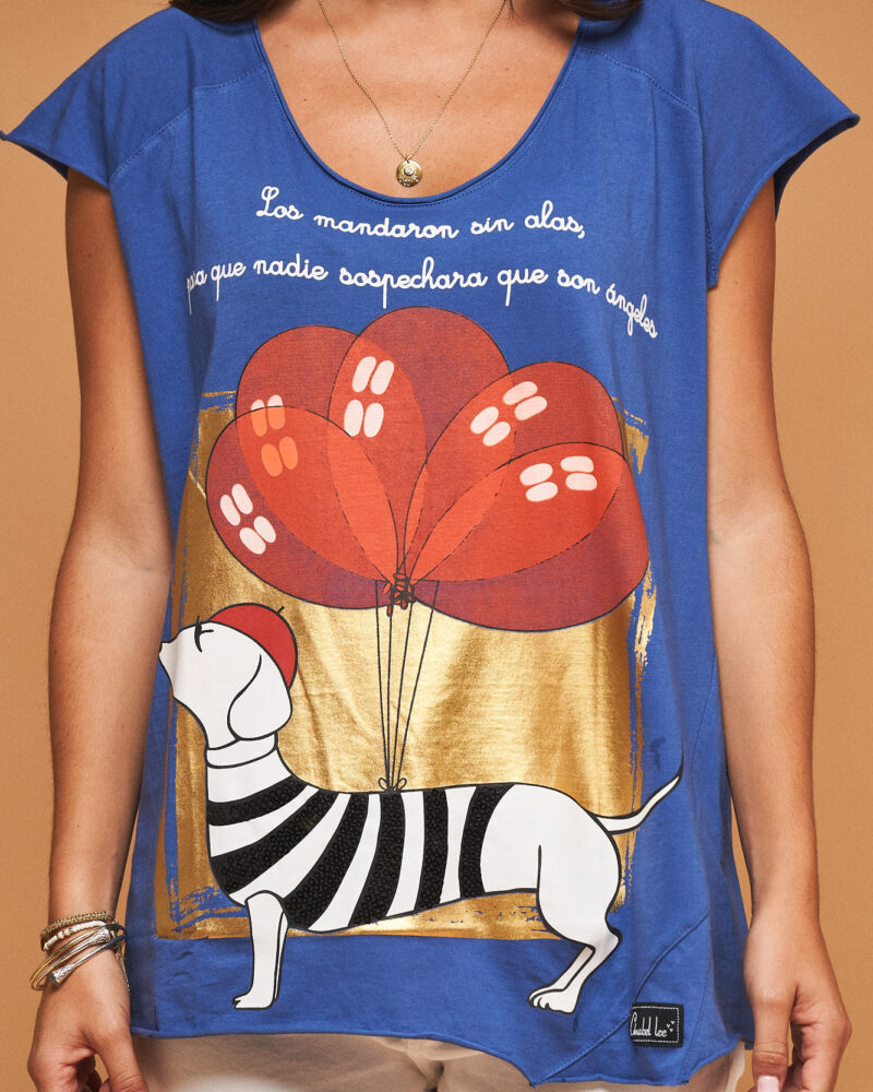 Camiseta Anabel Lee Teckel Terracota Moda