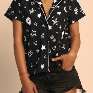 Camisa negra -Aire Retro- Bandana
