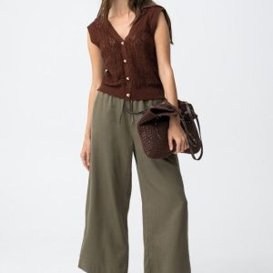 Pantalón ancho -Tiffosi- Roselin_1 patina green