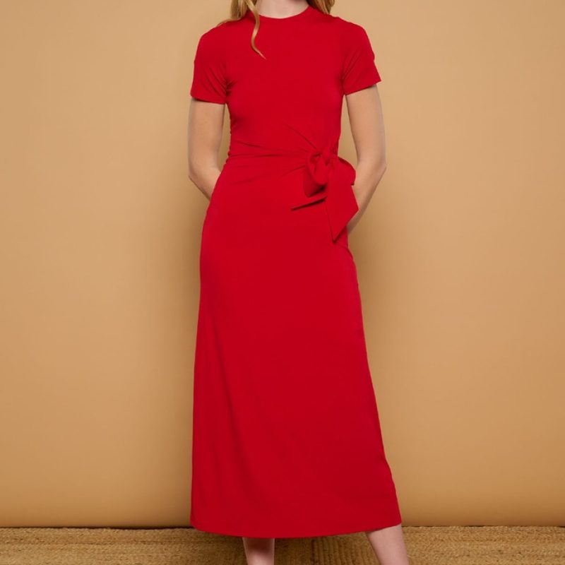 [261-161-34] RED CHERRY DRESS (XS)