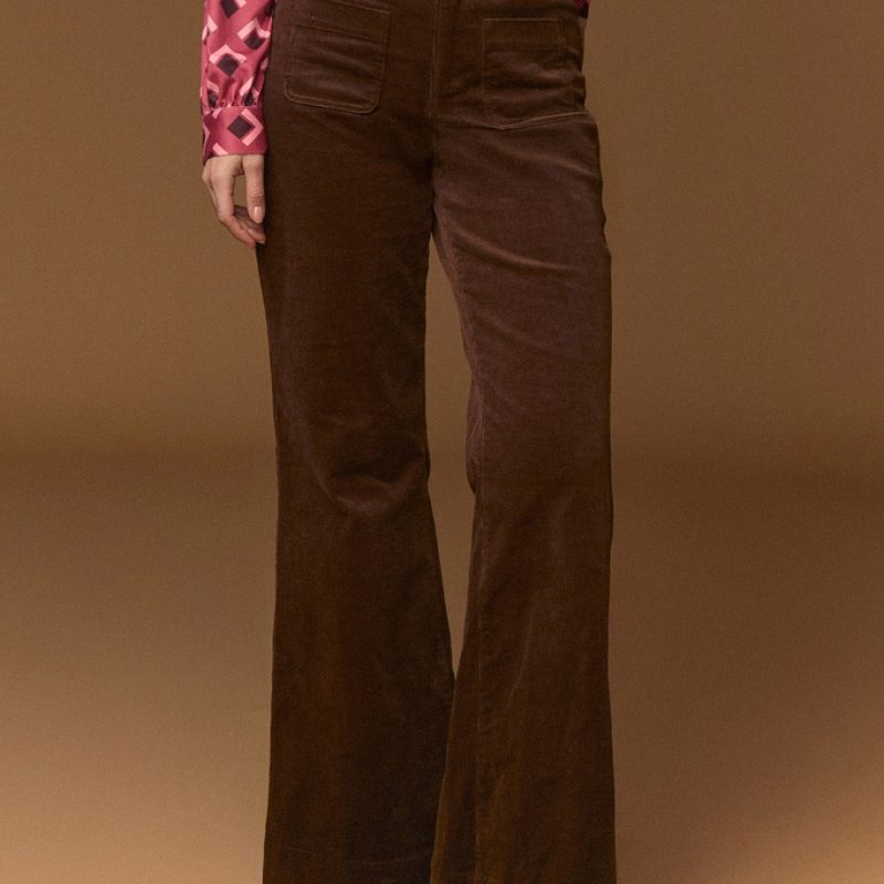 [262-021-34] BROWN CANDEM TROUSERS (XS)