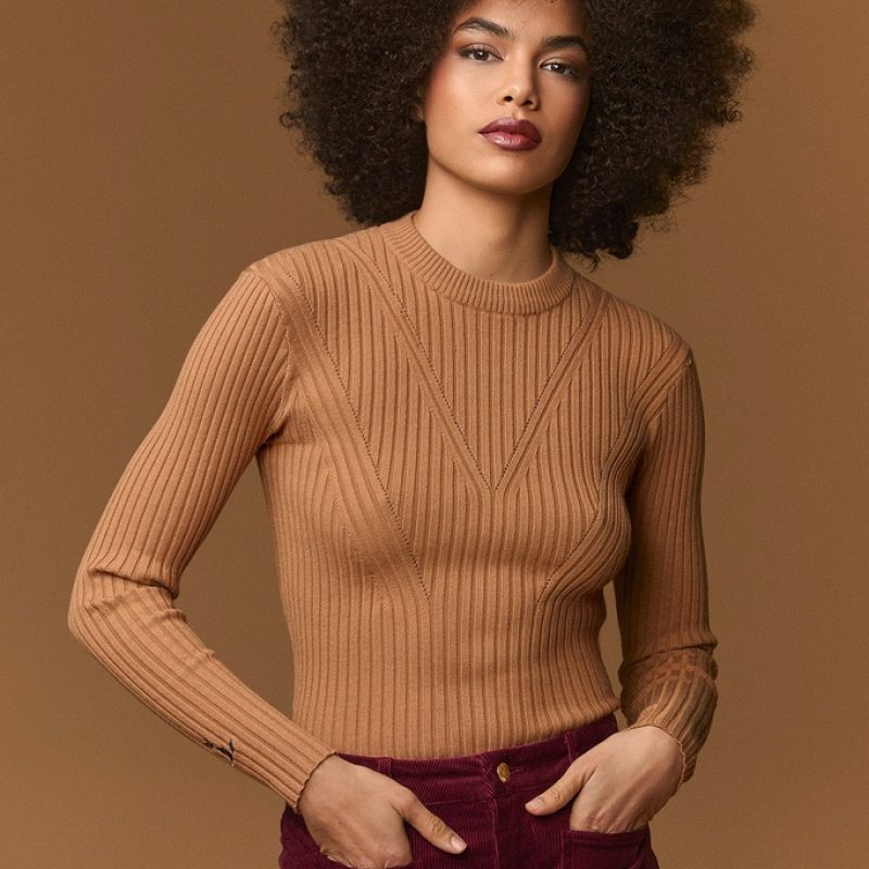 [262-294-34] MOCHA GREAT SWEATER (XS)