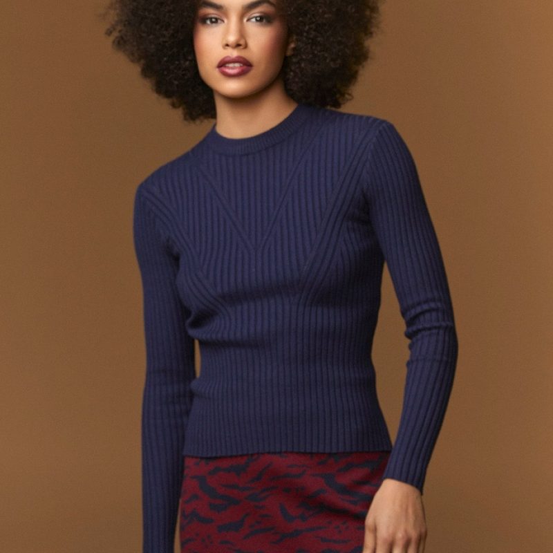 [262-295-34] BLUE GREATER SWEATER (XS)