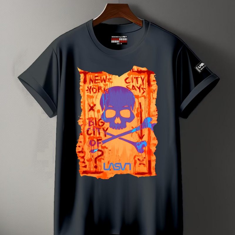 camiseta-de-hombre-lasal-big-city-negro-desgastado