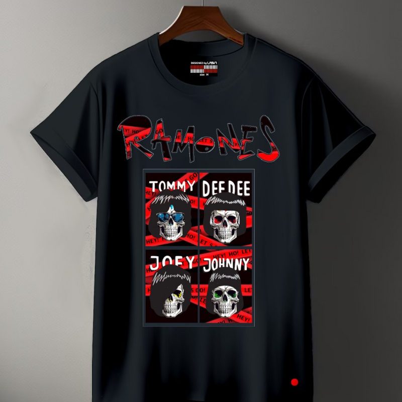 camiseta-de-hombre-ramones-negro