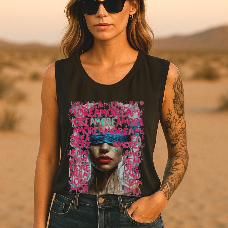 camiseta-de-mujer-lasal-amore-negro-desgastado