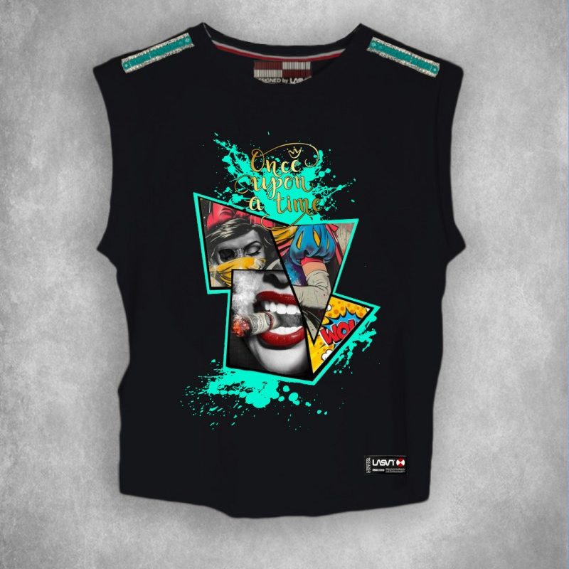camiseta-de-mujer-lasal-once-negro