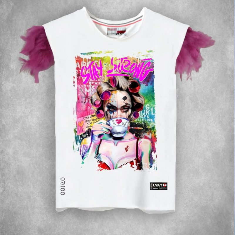camiseta-de-mujer-lasal-stay-strong-blanco