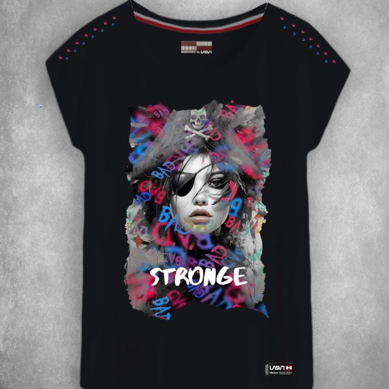 camiseta-de-mujer-lasal-stronge-negro